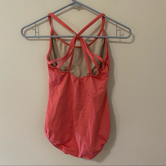 MOTIONWEAR Salmon Strappy Camisole Ballet Leotard - Picture 4 of 9